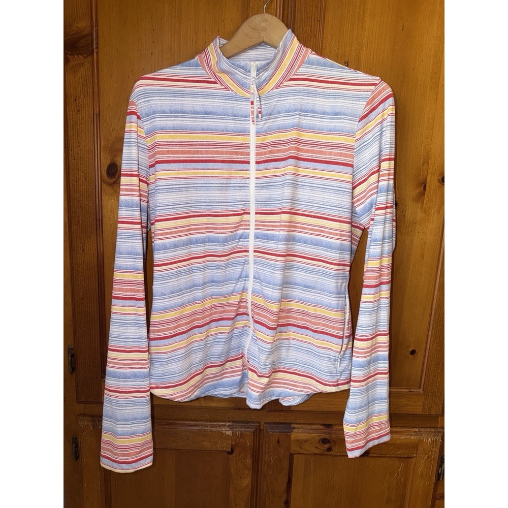 Carve Designs Women's XL Rashguard Long Sleeve Swim Top Shirt Cruz Striped Beach